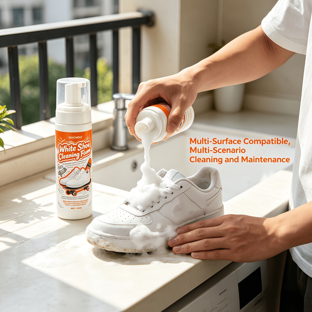 Sneaker Care Cleaner - 휴대용 무세척 화이트 슈즈 클리너 폼,
